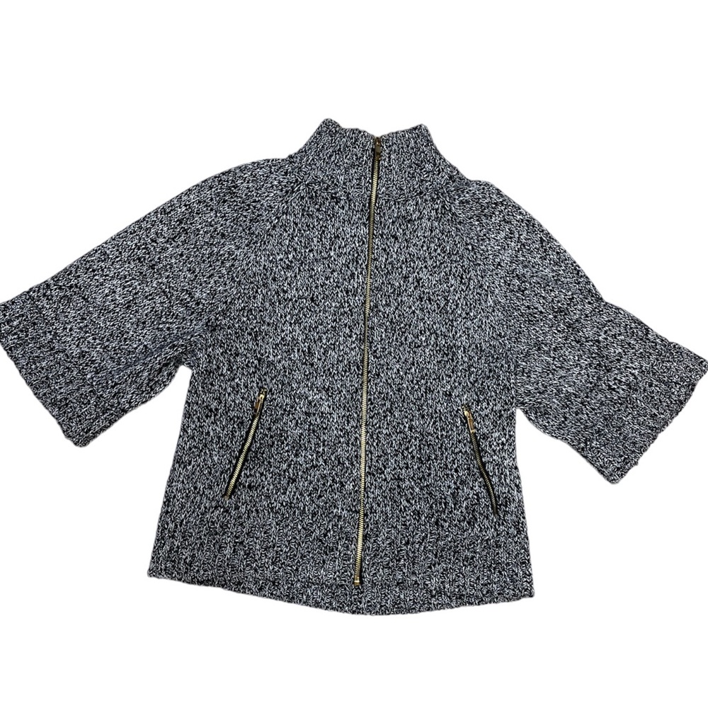 Jones New York Oversized Peppered Mock Oversized Knit Sweater Jacket (size S)